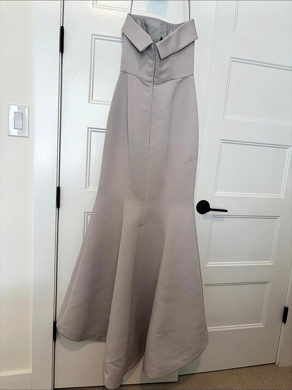 AMSALE Maxi Strapless Gray Dress Size 00